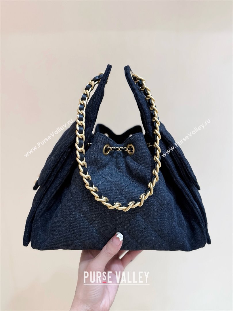 Chanel 25 Small Handbag in Deep Blue Denim AS5293 Spring-Summer 2025 Top Quality (SHUNY-25050616)