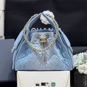 Chanel 25 Small Handbag in Light Blue Denim AS5293 Spring-Summer 2025 Top Quality (SHUNY-25050619)
