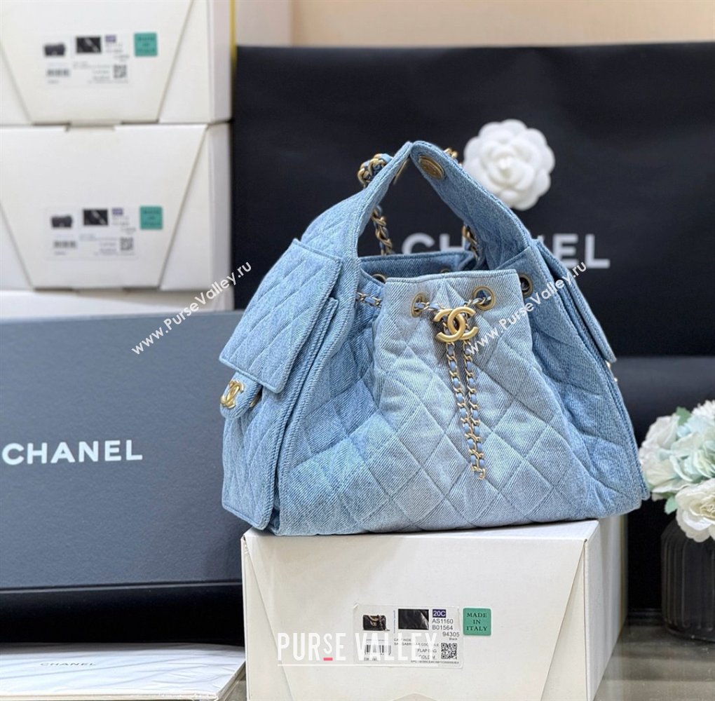 Chanel 25 Small Handbag in Light Blue Denim AS5293 Spring-Summer 2025 Top Quality (SHUNY-25050619)