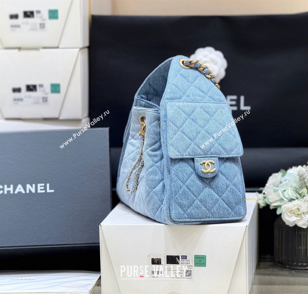 Chanel 25 Small Handbag in Light Blue Denim AS5293 Spring-Summer 2025 Top Quality (SHUNY-25050619)