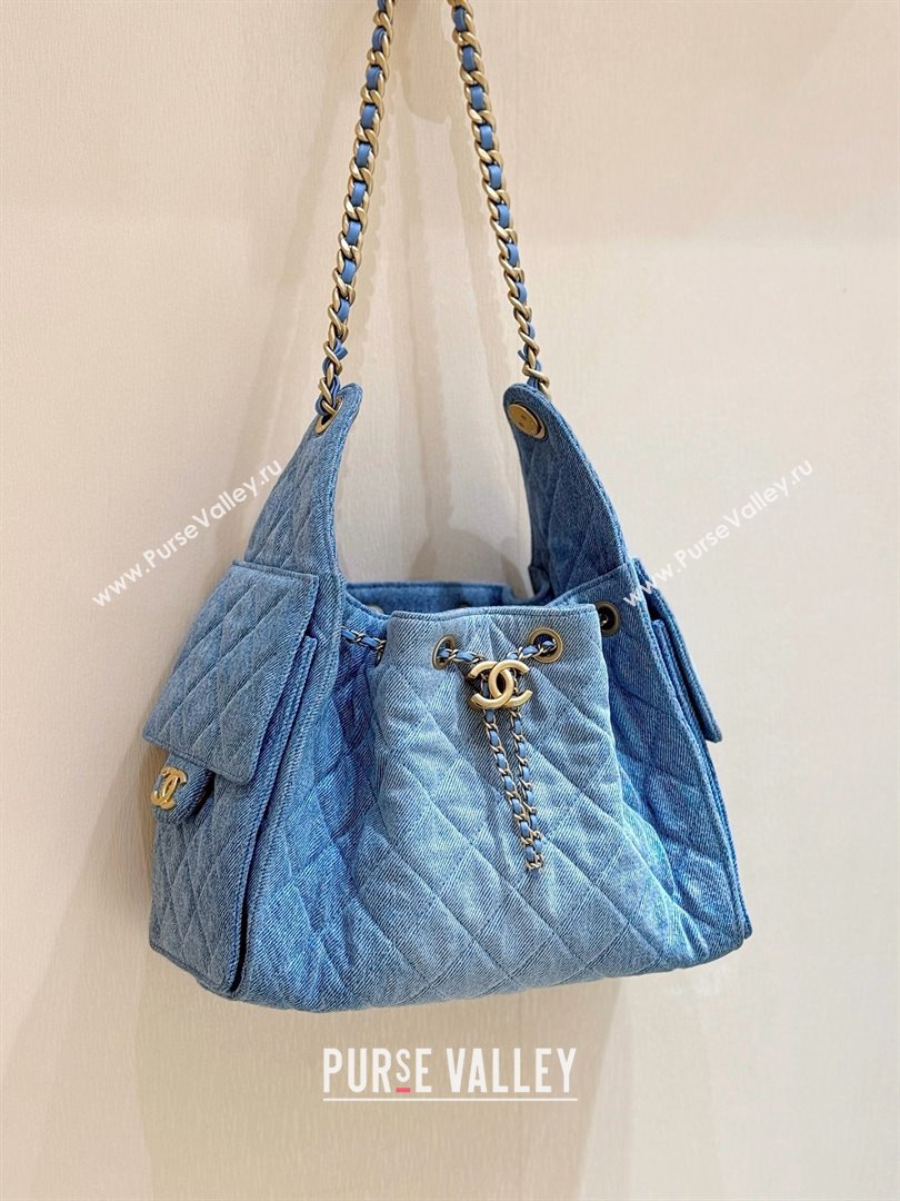 Chanel 25 Small Handbag in Light Blue Denim AS5293 Spring-Summer 2025 Top Quality (SHUNY-25050619)