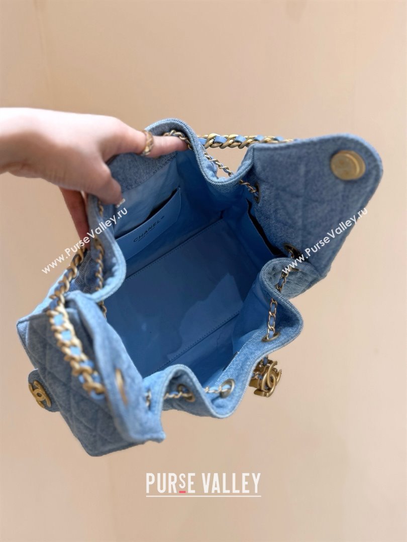 Chanel 25 Small Handbag in Light Blue Denim AS5293 Spring-Summer 2025 Top Quality (SHUNY-25050619)