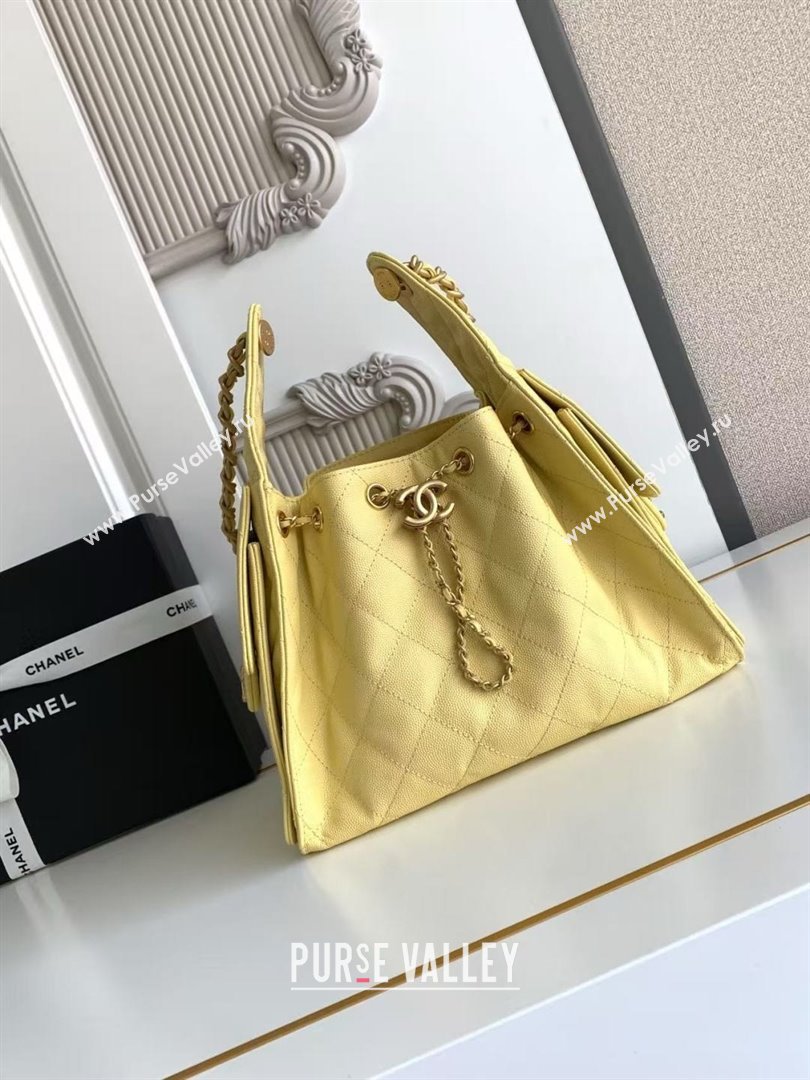 Chanel 25 Small Handbag in Grained Calfskin AS5293 Yellow Spring-Summer 2025 (YEZI-25050601)