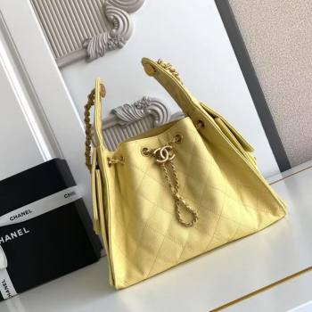 Chanel 25 Small Handbag in Grained Calfskin AS5293 Yellow Spring-Summer 2025 (YEZI-25050601)