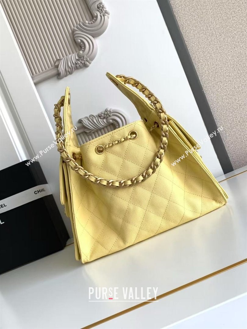 Chanel 25 Small Handbag in Grained Calfskin AS5293 Yellow Spring-Summer 2025 (YEZI-25050601)