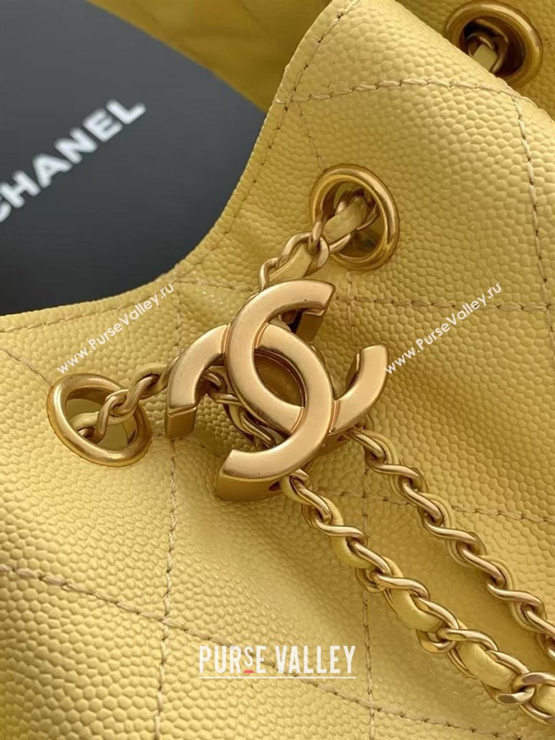Chanel 25 Small Handbag in Grained Calfskin AS5293 Yellow Spring-Summer 2025 (YEZI-25050601)