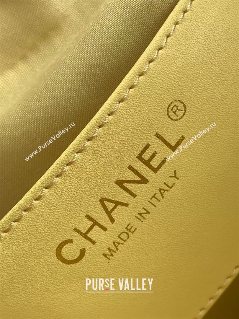 Chanel 25 Small Handbag in Grained Calfskin AS5293 Yellow Spring-Summer 2025 (YEZI-25050601)