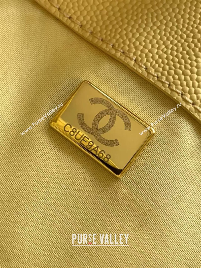 Chanel 25 Small Handbag in Grained Calfskin AS5293 Yellow Spring-Summer 2025 (YEZI-25050601)