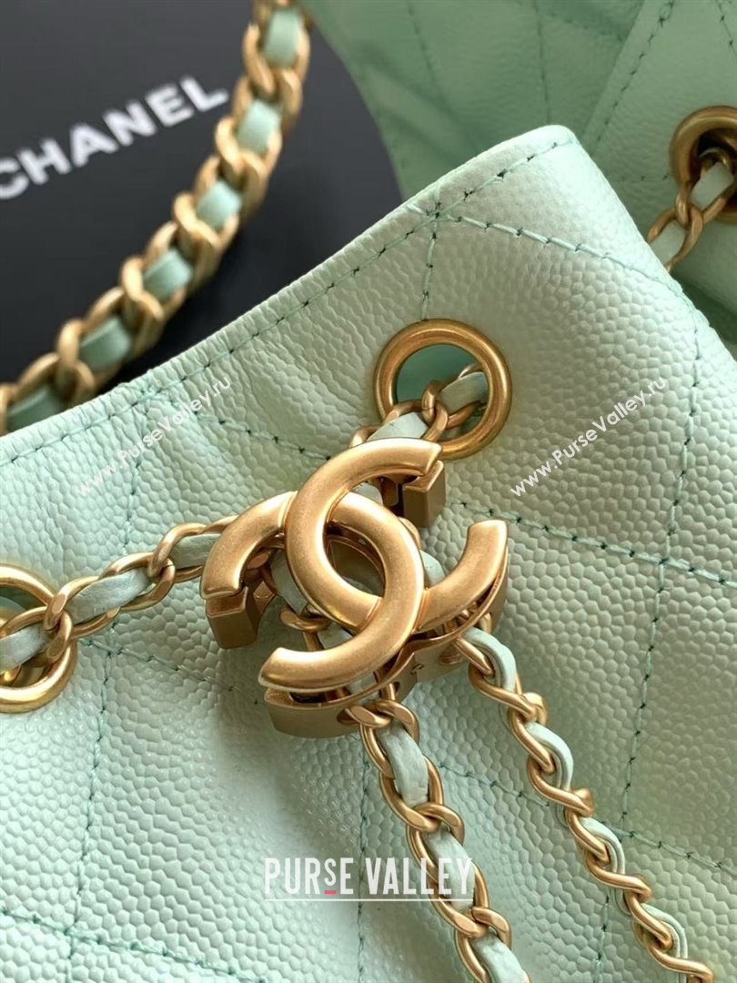 Chanel 25 Small Handbag in Grained Calfskin AS5293 Green Spring-Summer 2025 (YEZI-25050602)