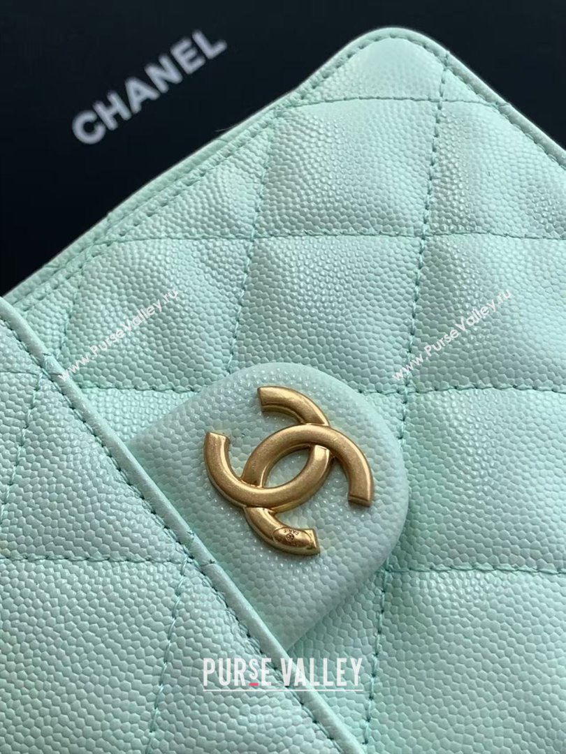 Chanel 25 Small Handbag in Grained Calfskin AS5293 Green Spring-Summer 2025 (YEZI-25050602)