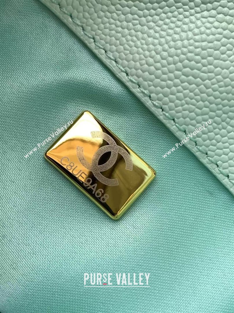Chanel 25 Small Handbag in Grained Calfskin AS5293 Green Spring-Summer 2025 (YEZI-25050602)