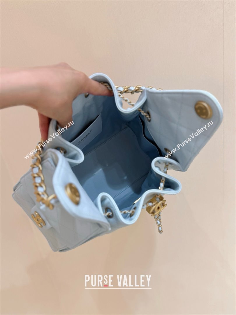 Chanel 25 Small Handbag in Grained Calfskin AS5293 Light Blue Spring-Summer 2025 Top Quality (SHUNY-25050612)
