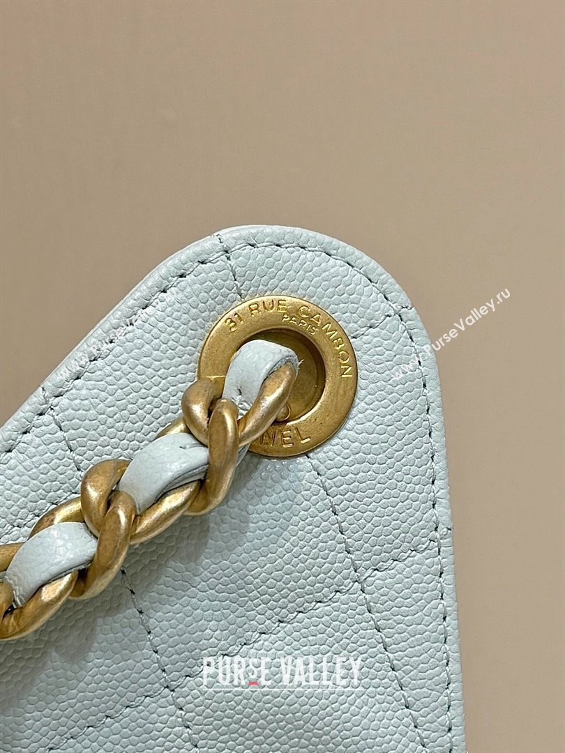 Chanel 25 Small Handbag in Grained Calfskin AS5293 Light Green Spring-Summer 2025 Top Quality (SHUNY-25050613)