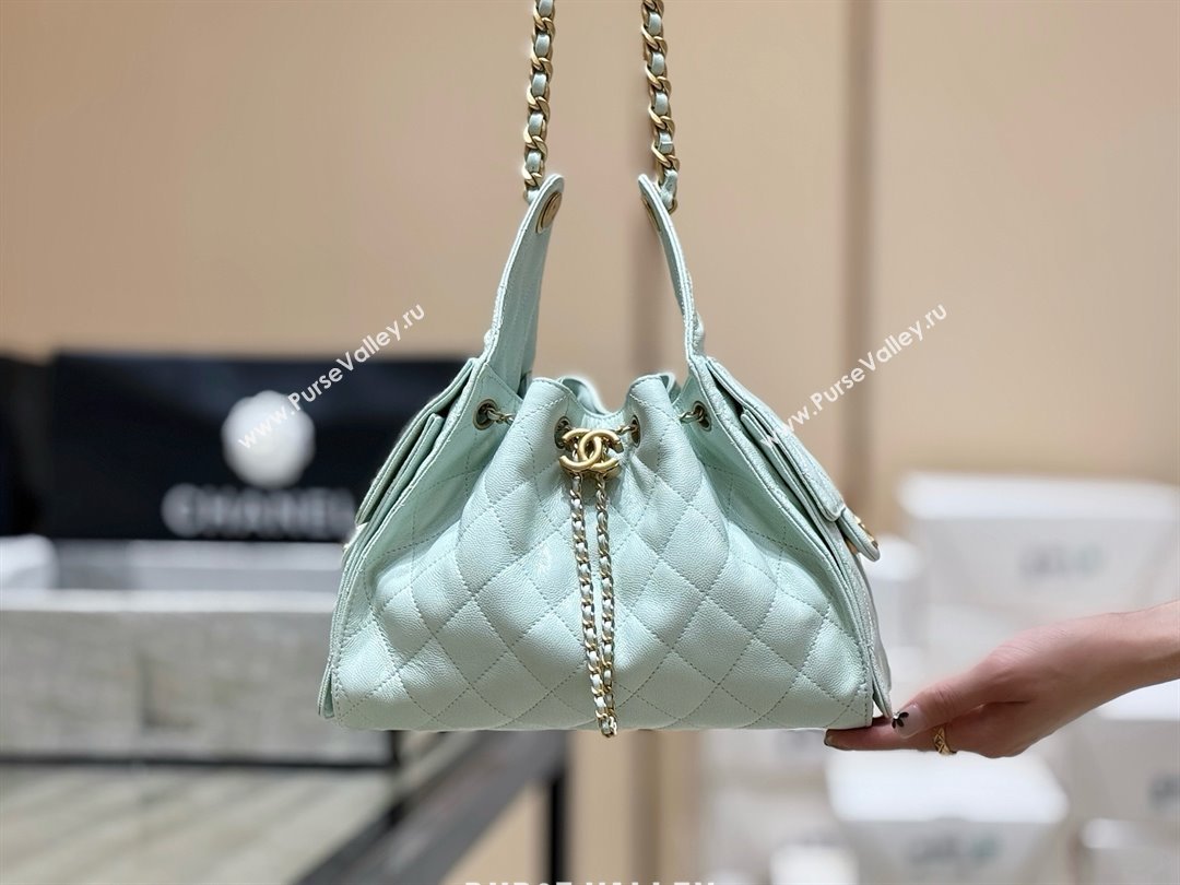 Chanel 25 Small Handbag in Grained Calfskin AS5293 Light Green Spring-Summer 2025 Top Quality (SHUNY-25050613)
