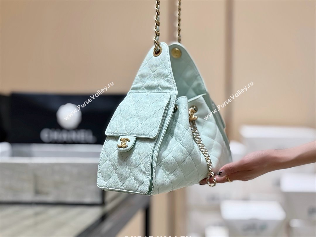 Chanel 25 Small Handbag in Grained Calfskin AS5293 Light Green Spring-Summer 2025 Top Quality (SHUNY-25050613)