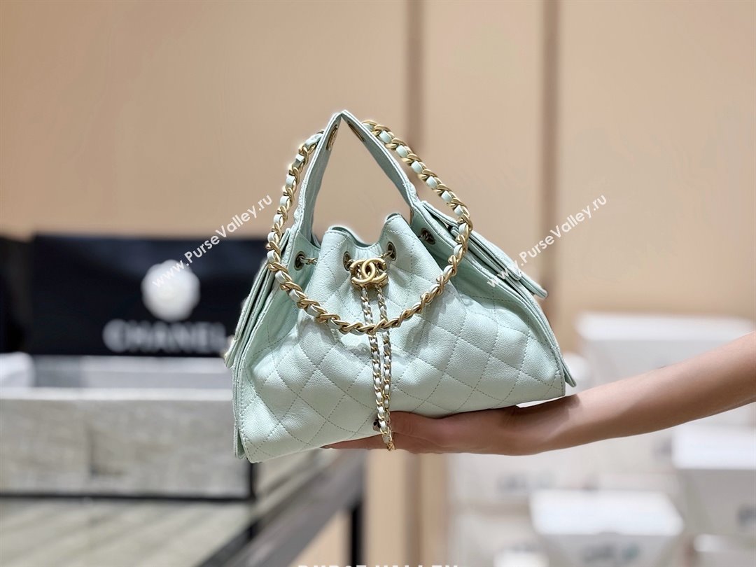 Chanel 25 Small Handbag in Grained Calfskin AS5293 Light Green Spring-Summer 2025 Top Quality (SHUNY-25050613)