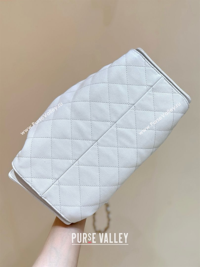 Chanel 25 Small Handbag in Grained Calfskin AS5293 White Spring-Summer 2025 Top Quality (SHUNY-25050614)