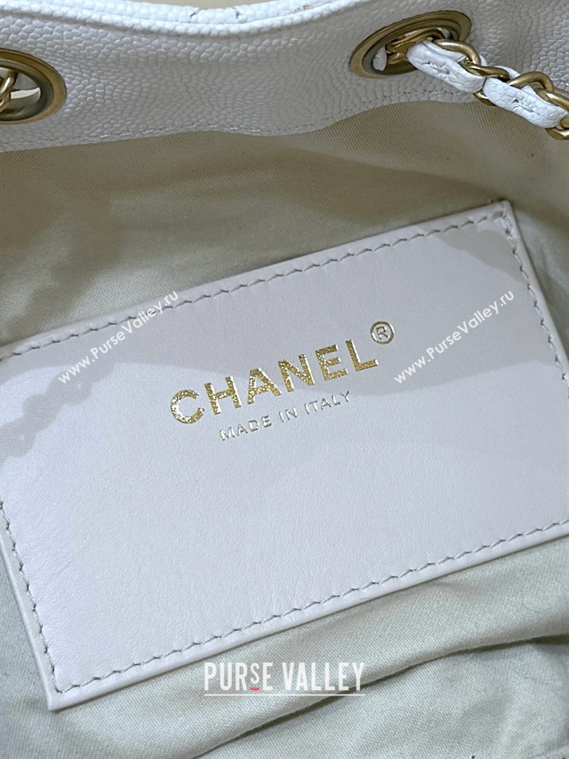 Chanel 25 Small Handbag in Grained Calfskin AS5293 White Spring-Summer 2025 Top Quality (SHUNY-25050614)