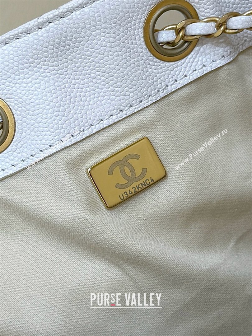 Chanel 25 Small Handbag in Grained Calfskin AS5293 White Spring-Summer 2025 Top Quality (SHUNY-25050614)