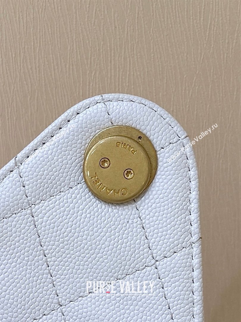 Chanel 25 Small Handbag in Grained Calfskin AS5293 White Spring-Summer 2025 Top Quality (SHUNY-25050614)