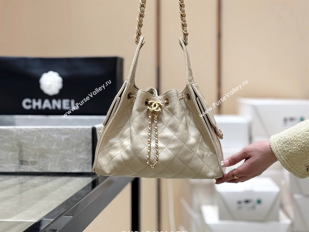 Chanel 25 Small Handbag in Grained Calfskin AS5293 Beige Spring-Summer 2025 Top Quality (SHUNY-25050615)