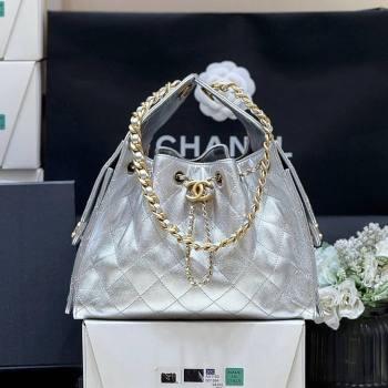 Chanel 25 Small Handbag in Grained Calfskin AS5293 Silver Spring-Summer 2025 Top Quality (SHUNY-25050617)