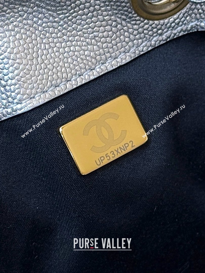 Chanel 25 Small Handbag in Grained Calfskin AS5293 Silver Spring-Summer 2025 Top Quality (SHUNY-25050617)