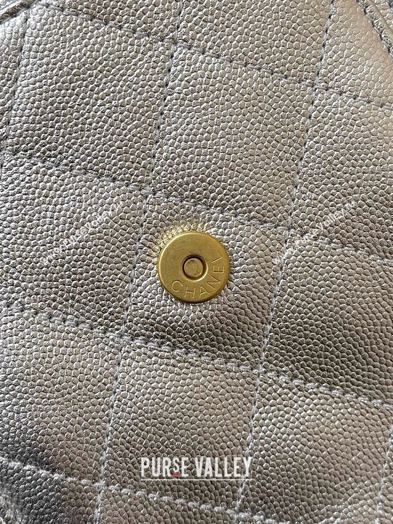 Chanel 25 Small Handbag in Grained Calfskin AS5293 Silver Spring-Summer 2025 Top Quality (SHUNY-25050617)