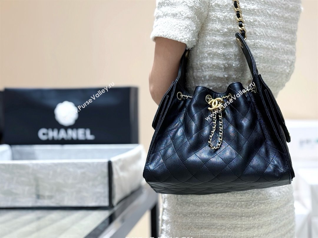 Chanel 25 Small Handbag in Grained Calfskin AS5293 Black Spring-Summer 2025 Top Quality (SHUNY-25050618)