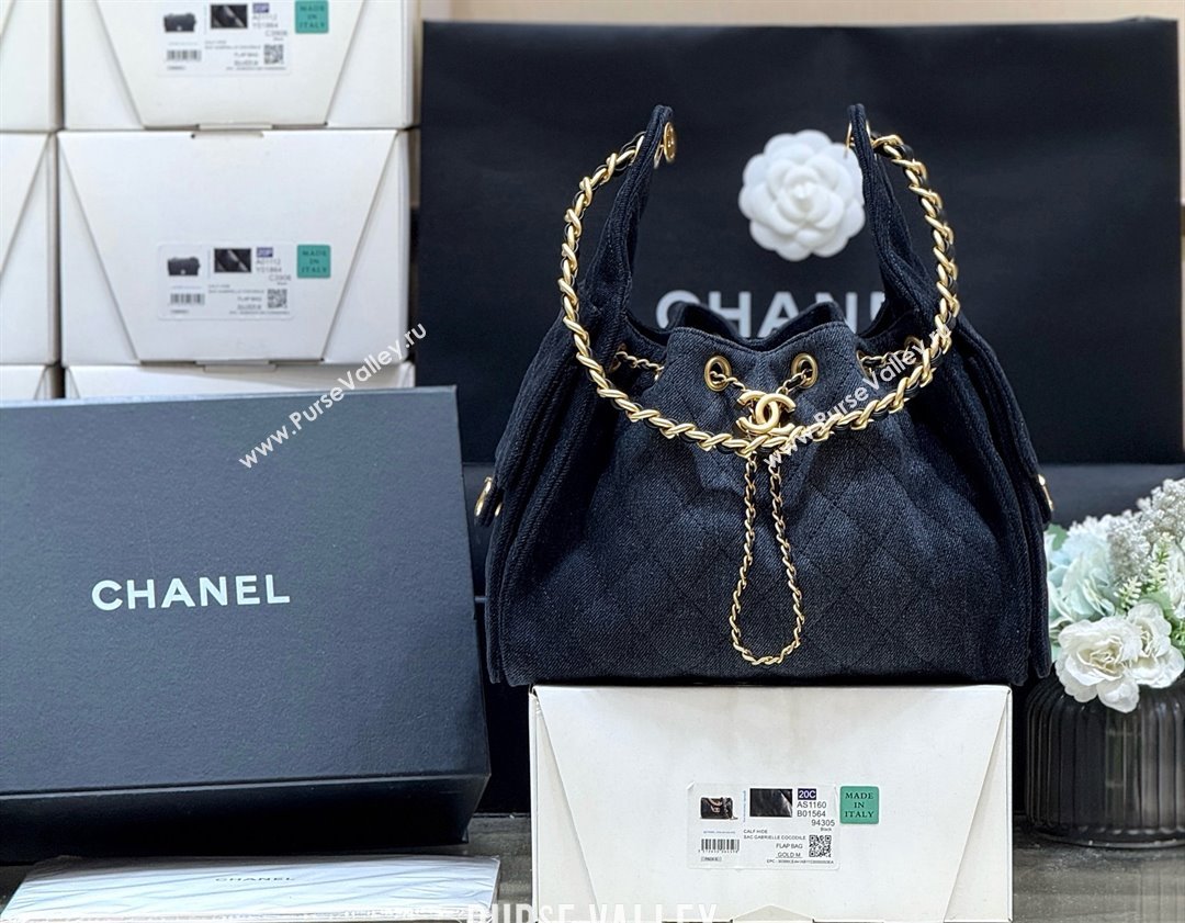Chanel 25 Small Handbag in Deep Blue Denim AS5293 Spring-Summer 2025 Top Quality (SHUNY-25050616)