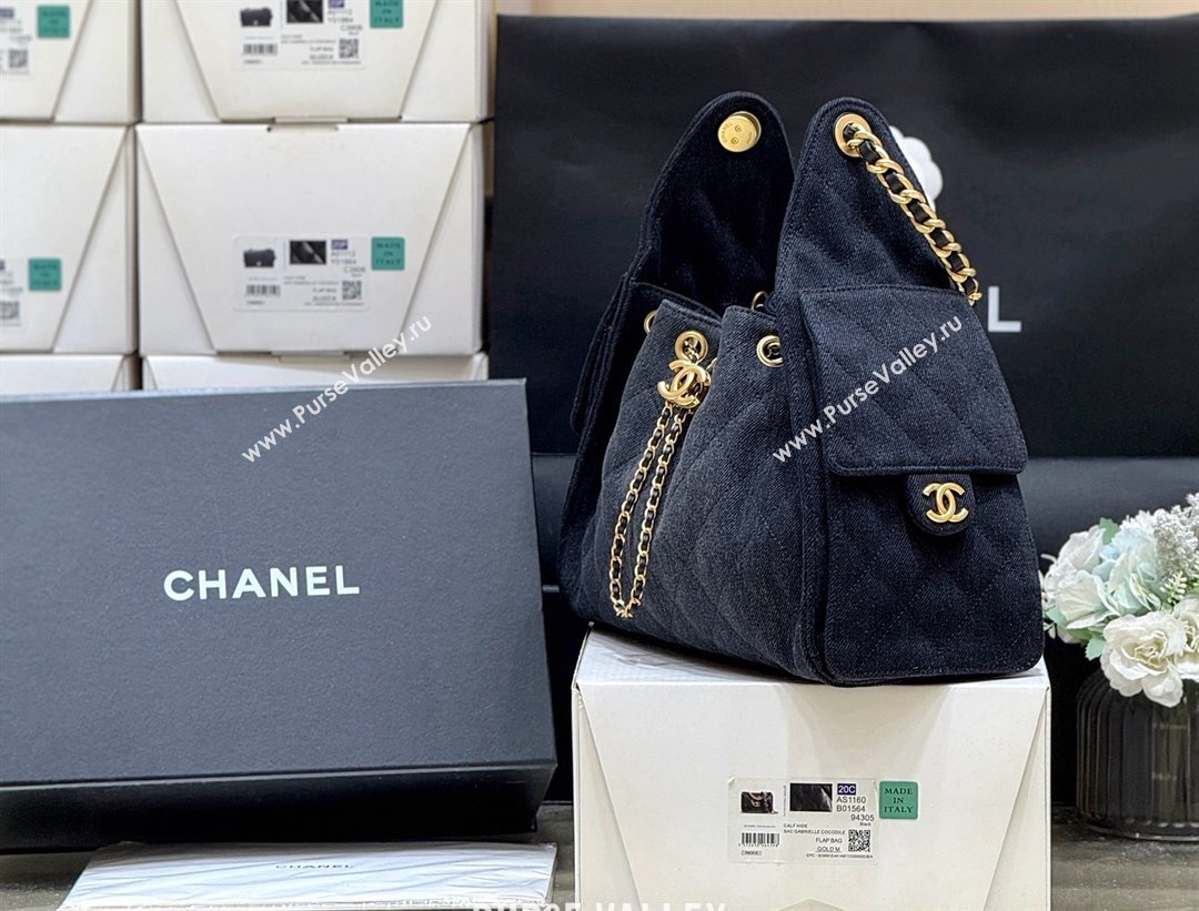 Chanel 25 Small Handbag in Deep Blue Denim AS5293 Spring-Summer 2025 Top Quality (SHUNY-25050616)
