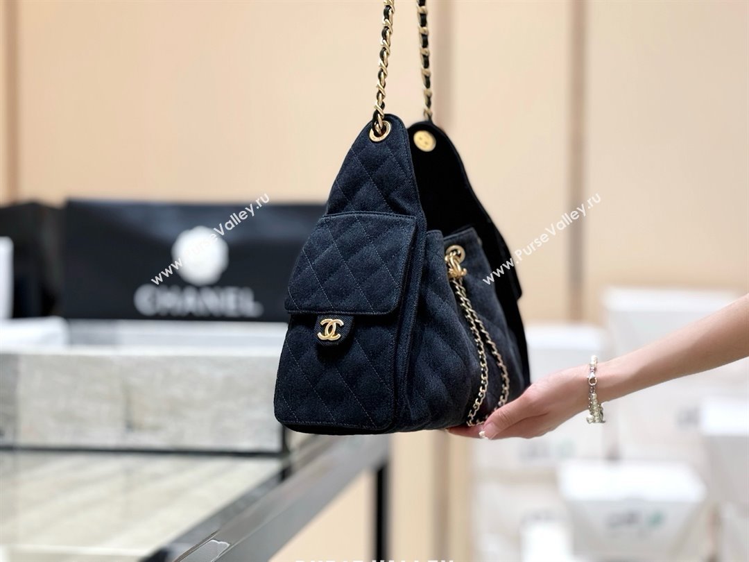 Chanel 25 Small Handbag in Deep Blue Denim AS5293 Spring-Summer 2025 Top Quality (SHUNY-25050616)