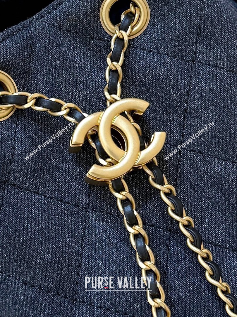 Chanel 25 Small Handbag in Deep Blue Denim AS5293 Spring-Summer 2025 Top Quality (SHUNY-25050616)