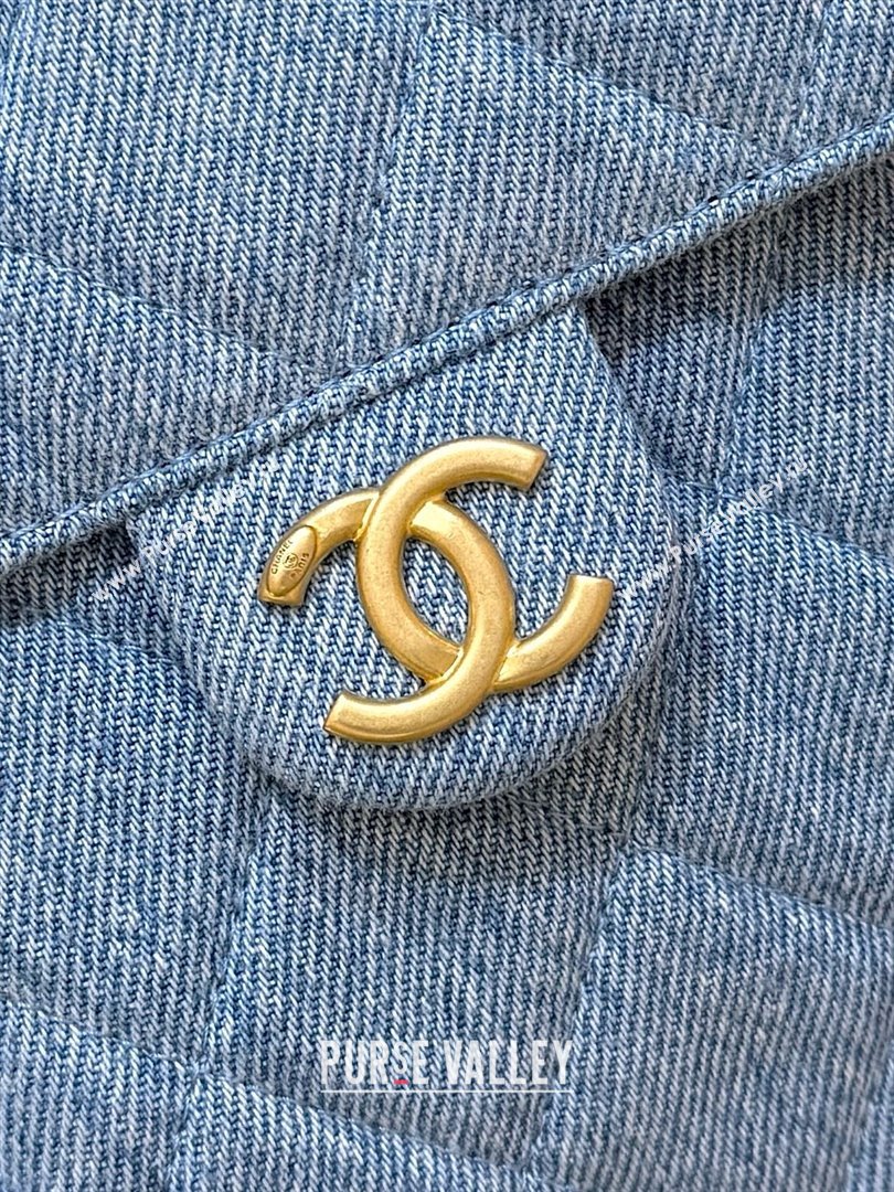 Chanel 25 Small Handbag in Light Blue Denim AS5293 Spring-Summer 2025 Top Quality (SHUNY-25050619)