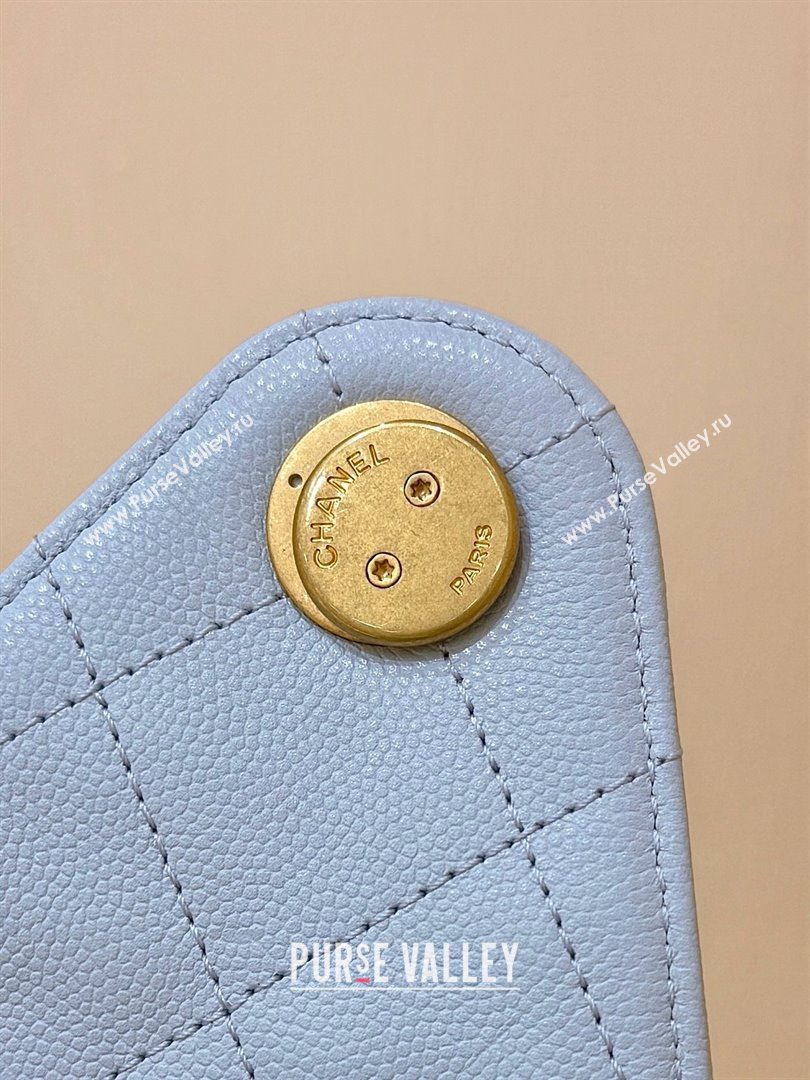 Chanel 25 Small Handbag in Grained Calfskin AS5293 Light Blue Spring-Summer 2025 Top Quality (SHUNY-25050612)
