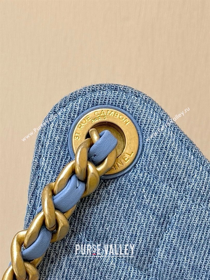 Chanel 25 Small Handbag in Light Blue Denim AS5293 Spring-Summer 2025 Top Quality (SHUNY-25050619)