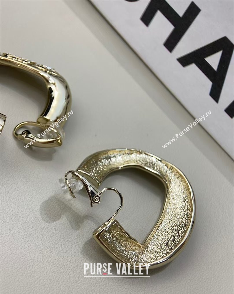 Chanel Hoop Earrings with Strass Star Gold 2025 0509 (YF-250509052)