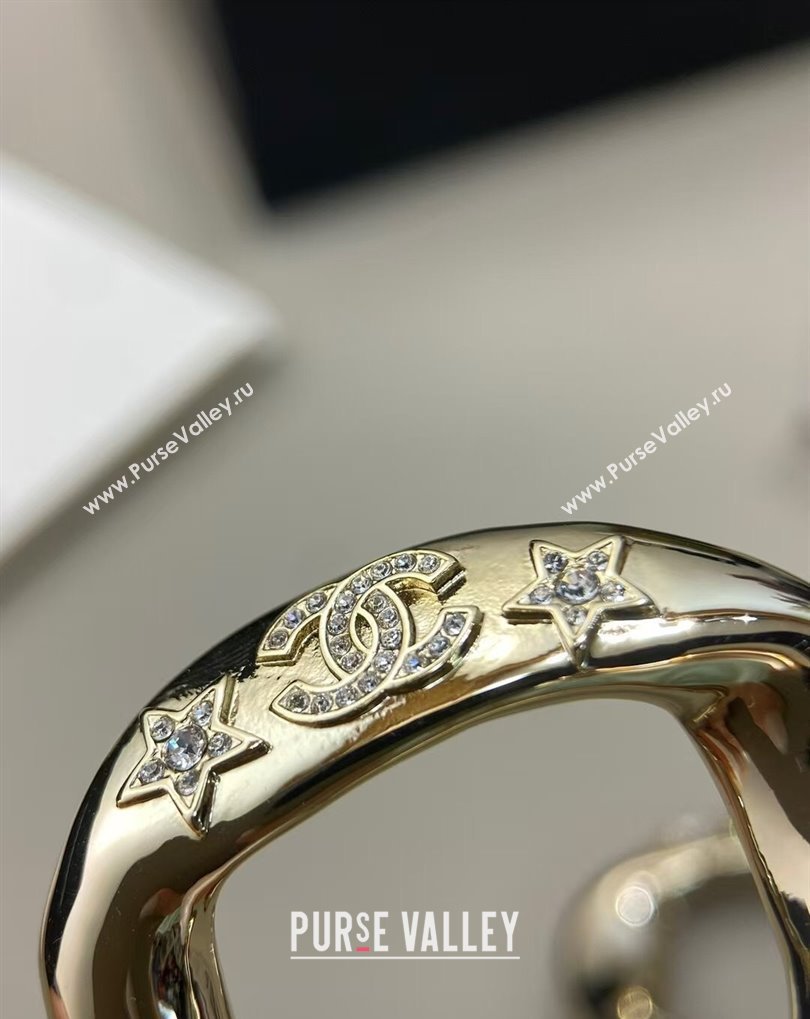 Chanel Hoop Earrings with Strass Star Gold 2025 0509 (YF-250509052)