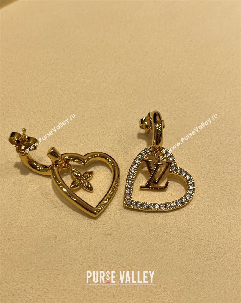 Louis Vuitton My LV Heart Earrings with Strass 2025 0509 (YF-250509054)