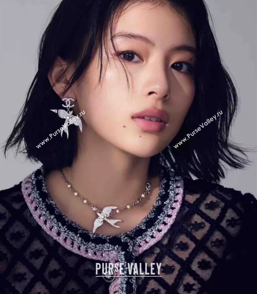 Chanel Strass Flying Bird Earrings 2025 0509 (YF-250509055)