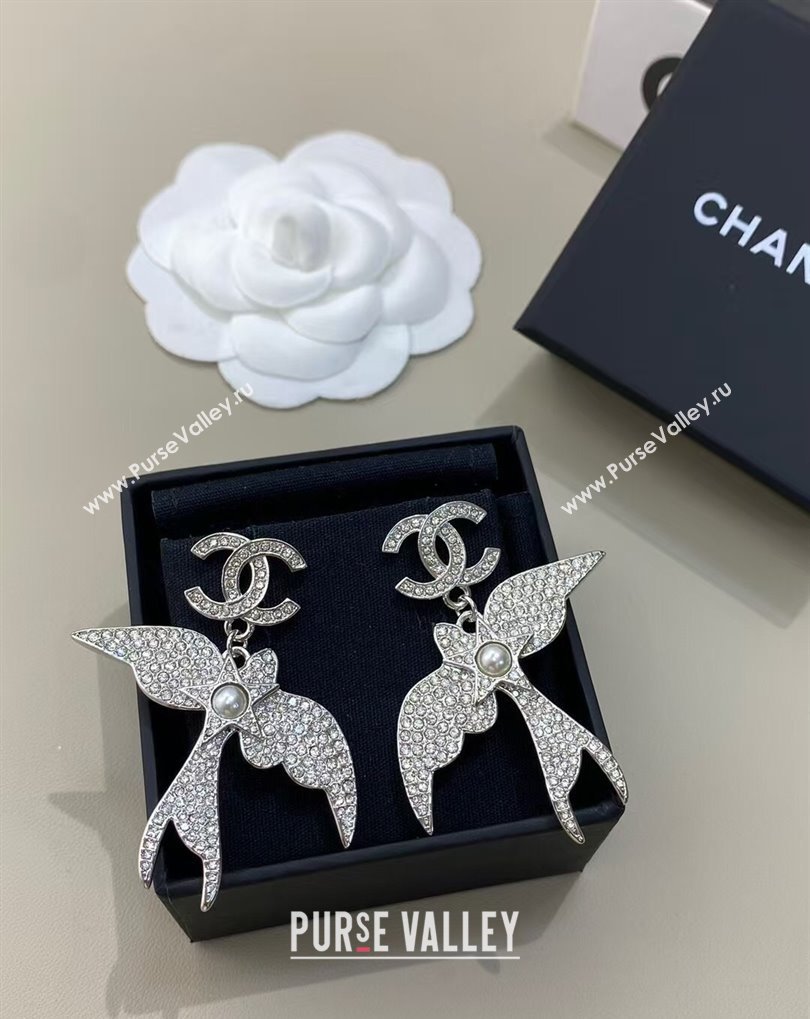 Chanel Strass Flying Bird Earrings 2025 0509 (YF-250509055)