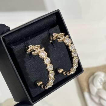 Chanel Strass Large Hoop Earrings 2025 0509 (YF-250509062)