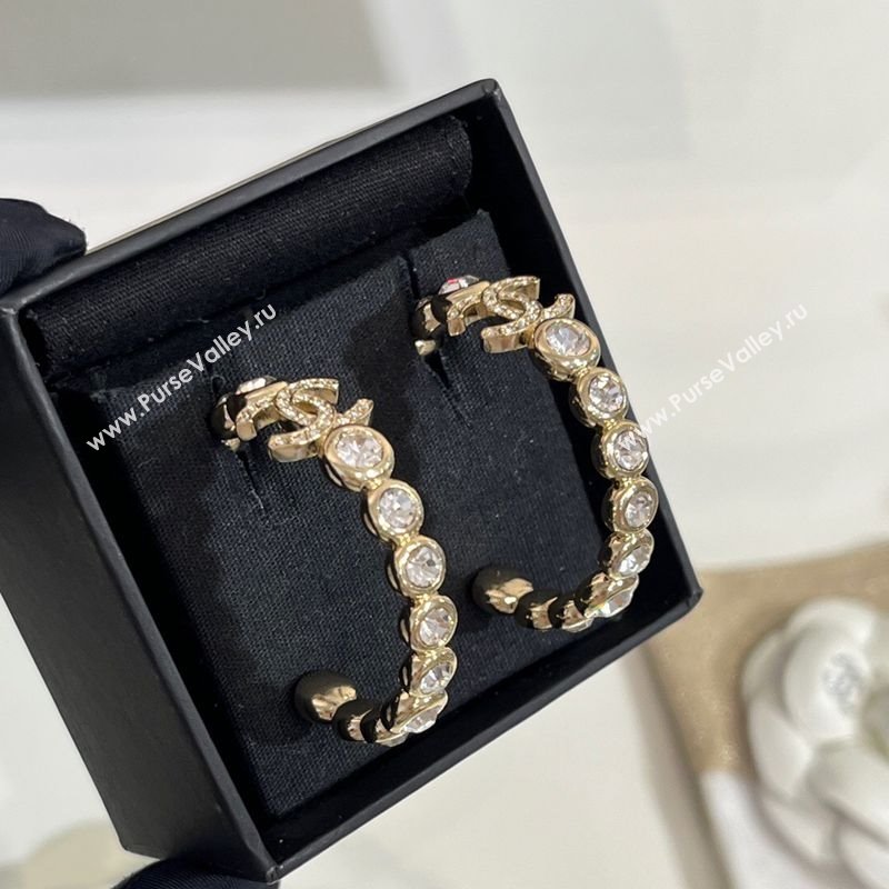 Chanel Strass Large Hoop Earrings 2025 0509 (YF-250509062)