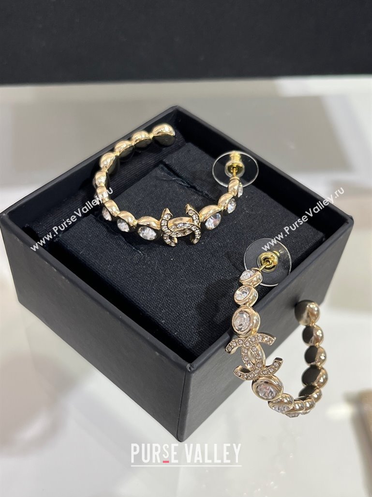 Chanel Strass Large Hoop Earrings 2025 0509 (YF-250509062)