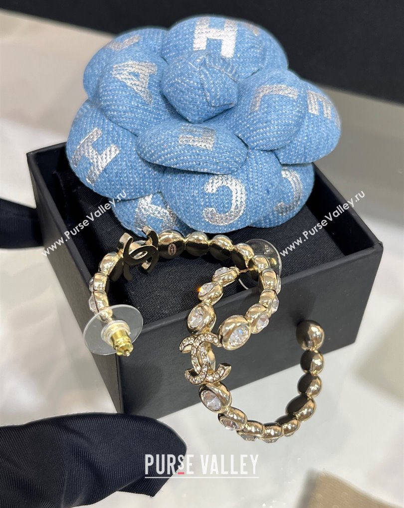 Chanel Strass Large Hoop Earrings 2025 0509 (YF-250509062)
