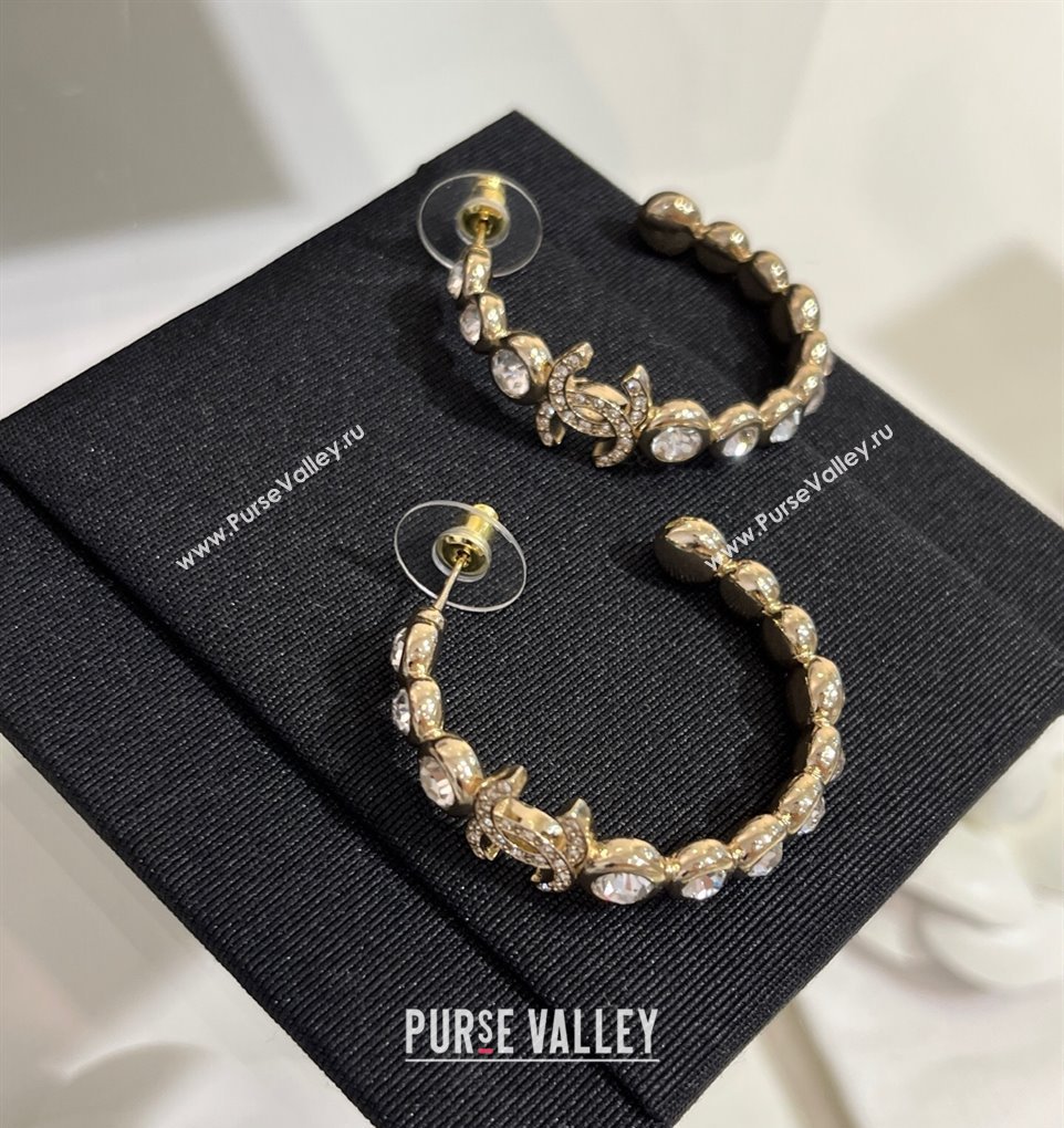 Chanel Strass Large Hoop Earrings 2025 0509 (YF-250509062)