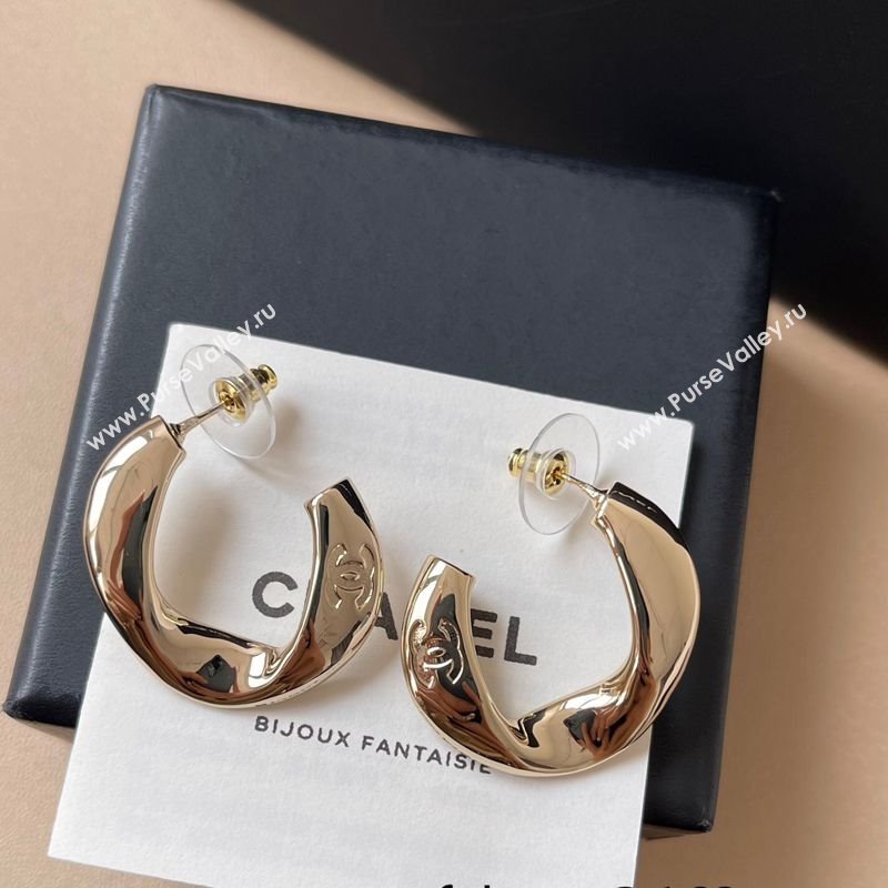 Chanel Hoop Earrings Gold-Tone 2025 0509 (YF-250509063)