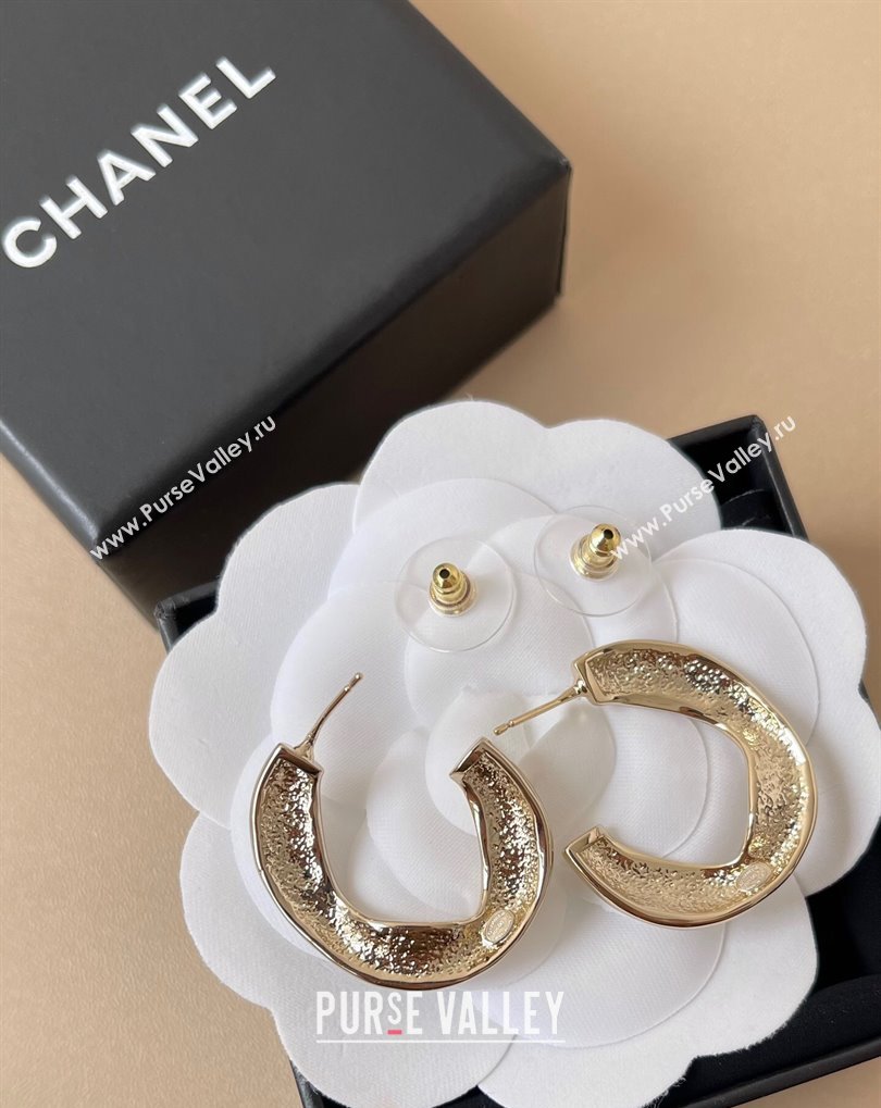 Chanel Hoop Earrings Gold-Tone 2025 0509 (YF-250509063)