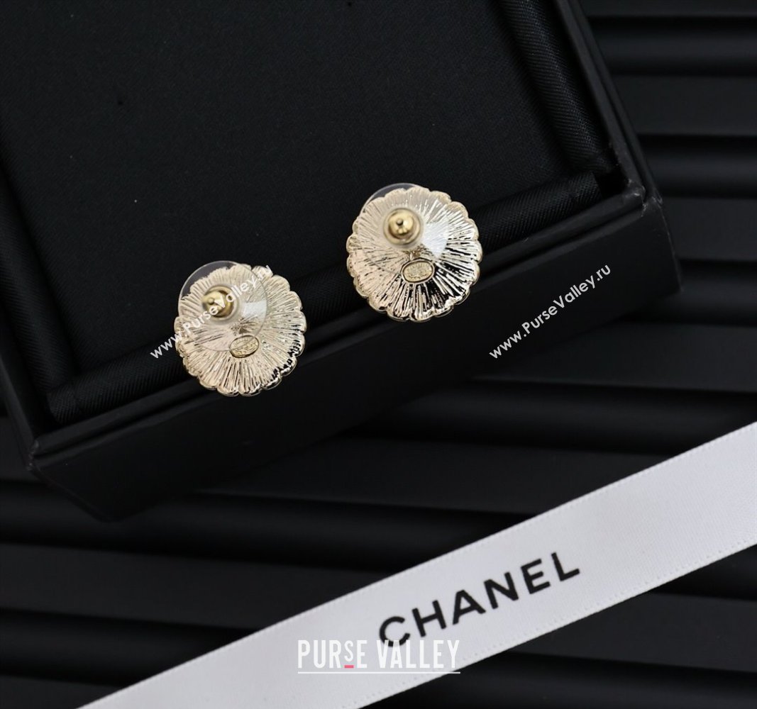 Chanel Pearls Round Stud Earrings White 2025 0509 (YF-250509067)