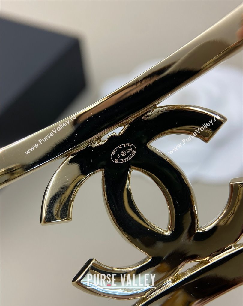 Chanel Strass CC Cuff Bracelet Gold 2025 0509 (YF-250509073)